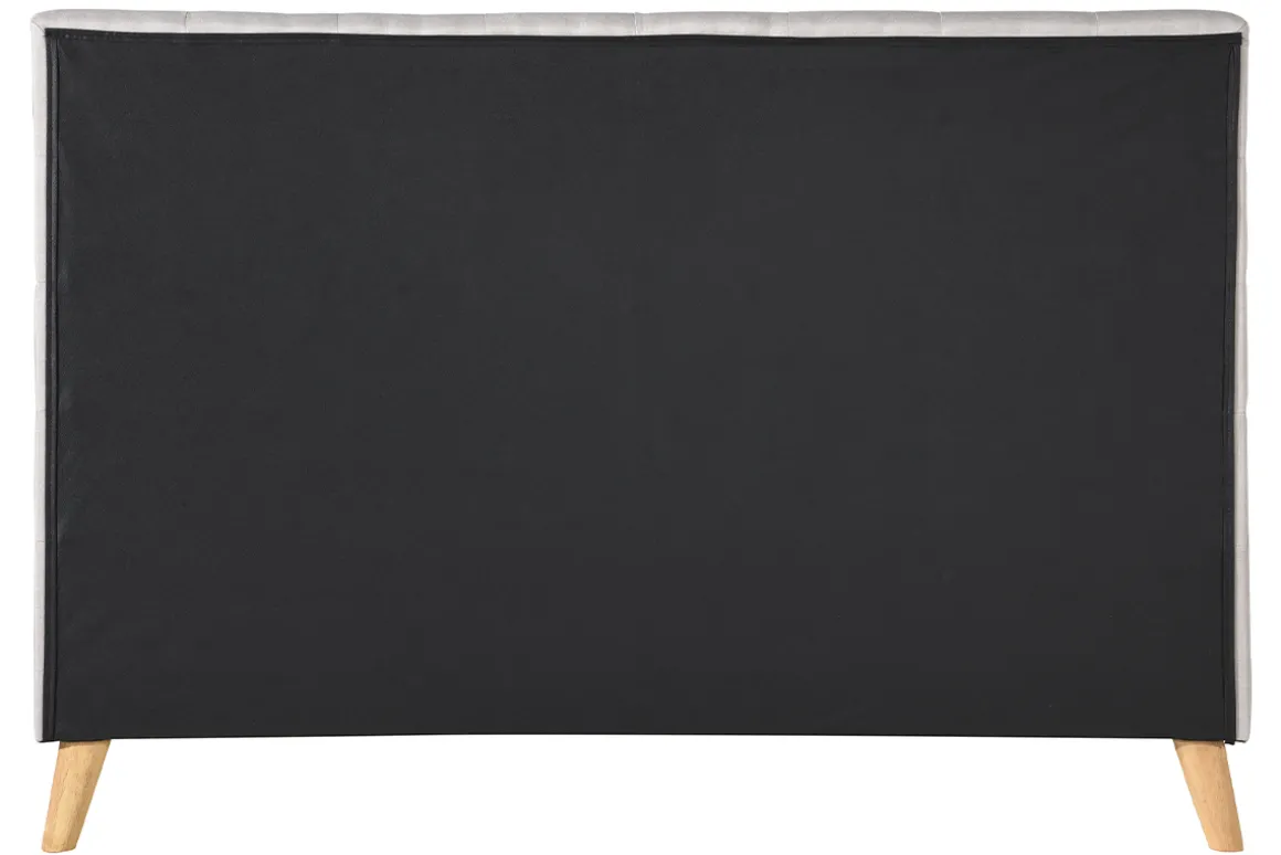 Miliboo Lit Adulte-Lit 2 places 160x200 cm en bois et tissu beige LYNN