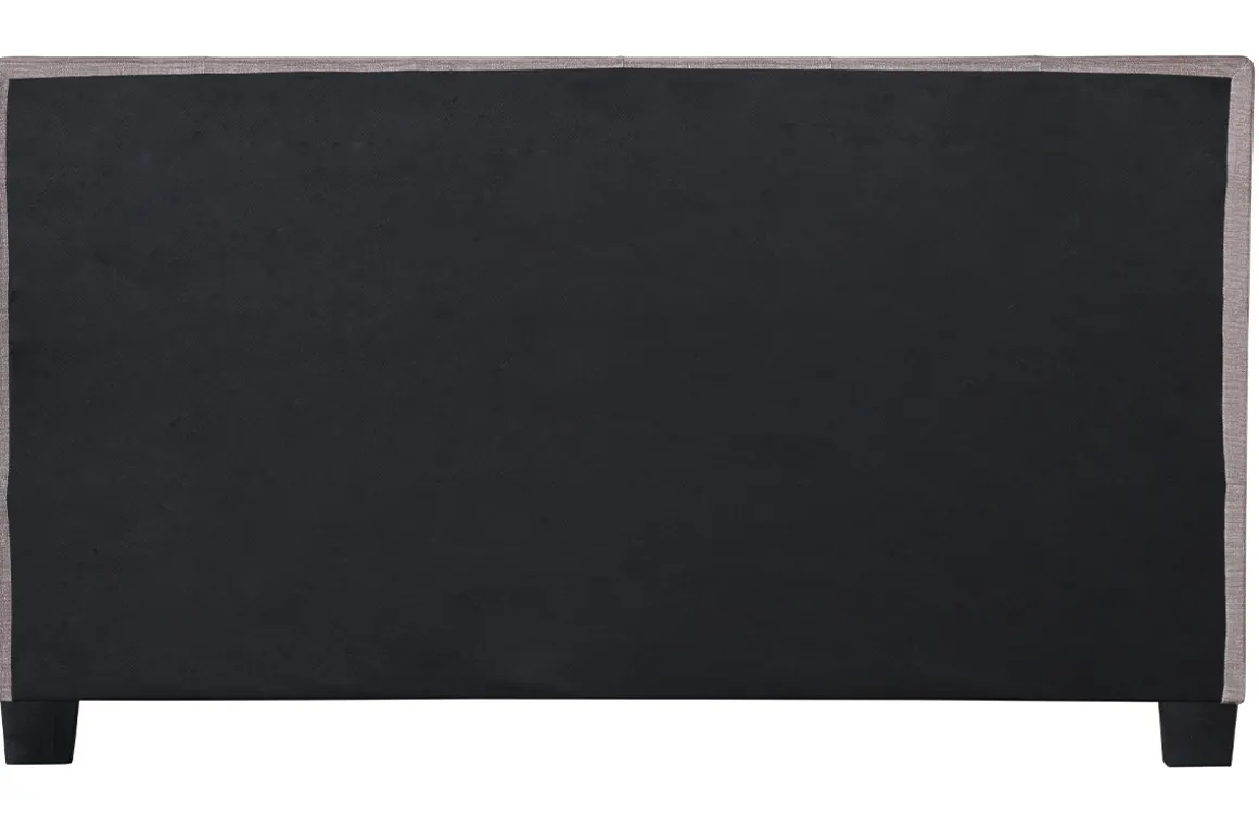 Miliboo Lit Adulte-Lit 2 places 160x200 cm en tissu camel capitonné MARQUISE