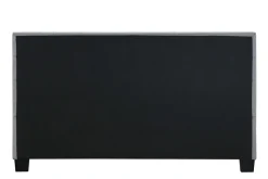 Miliboo Lit Adulte-Lit 2 places 160x200 cm en tissu gris capitonné MARQUISE