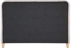 Miliboo Lit Adulte-Lit 2 places 160x200 cm en tissu beige capitonné KRISTEN