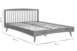 Miliboo Lit Adulte-Lit 2 places 160x200 en bois TERRY