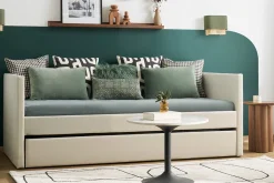 Miliboo Lit Adulte|Lit Enfant-Lit gigogne blanc 90x190 cm ELIE