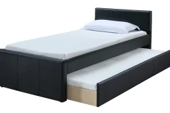 Miliboo Lit Adulte|Lit Enfant-Lit gigogne 90x190 cm noir mat MACCO