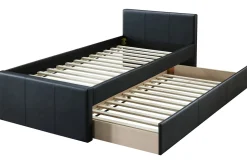 Miliboo Lit Adulte|Lit Enfant-Lit gigogne 90x190 cm noir mat MACCO