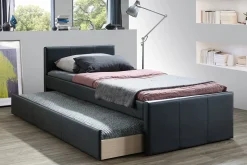 Miliboo Lit Adulte|Lit Enfant-Lit gigogne 90x190 cm noir mat MACCO