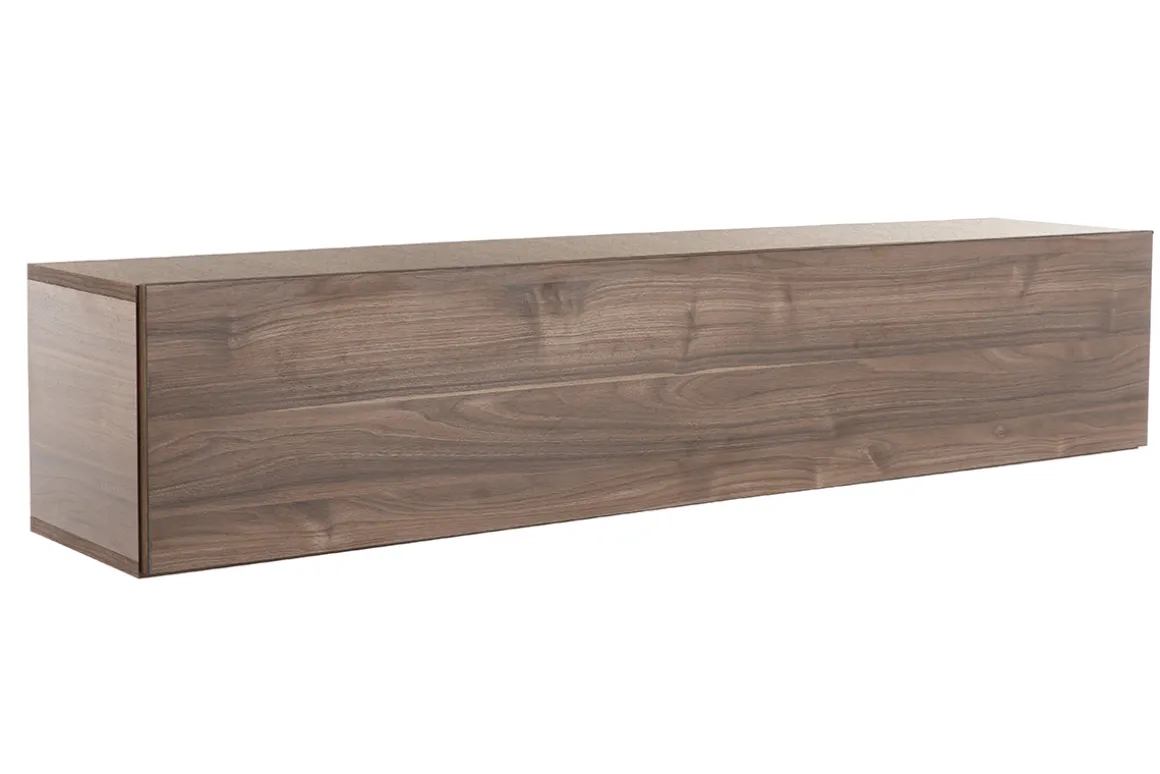 Miliboo Bibliothèque Et Étagère|Bibliothèque Et Étagère-Élément mural TV horizontal finition bois foncé noyer L138 cm ETERNEL