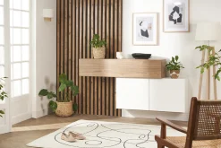 Miliboo Bibliothèque Et Étagère|Bibliothèque Et Étagère-Élément mural TV vertical finition bois clair L29 cm ETERNEL