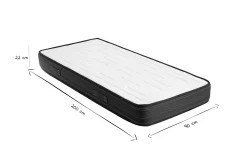 Miliboo Matelas-Matelas avec accueil mousse à mémoire de forme 90 x 200 cm OLIVER