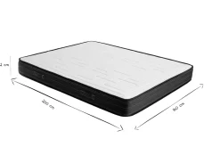 Miliboo Matelas-Matelas 160x200 avec accueil mousse à mémoire de forme 22 cm OLIVER