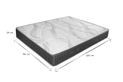Miliboo Matelas-Matelas 140x200 avec accueil mousse à mémoire de forme 24 cm JIMY