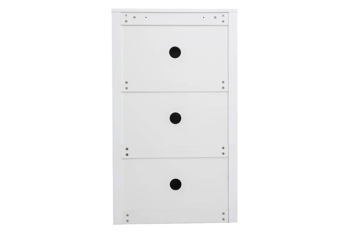 Miliboo Meuble D'entrée|Meuble À Chaussures-Meuble à chaussures design blanc laqué brillant L70 cm DEVA