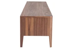 Miliboo Meuble Tv Design-Meuble TV bois foncé noyer 3 tiroirs L180 cm BENJA