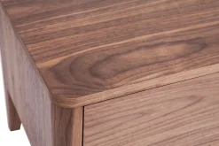 Miliboo Meuble Tv Design-Meuble TV bois foncé noyer 3 tiroirs L180 cm BENJA