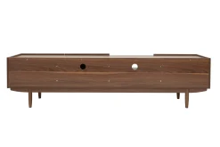 Miliboo Meuble Tv Design-Meuble TV bois foncé noyer 3 portes L180 cm SANAA