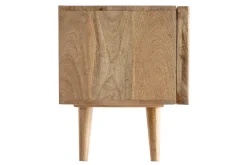 Miliboo Meuble Tv Design-Meuble TV bois manguier massif avec portes coulissantes L140 cm ALBA