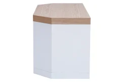 Miliboo Meuble Tv Design-Meuble TV d'angle blanc et bois clair chêne L100 cm MAX