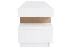 Miliboo Meuble Tv Design-Meuble TV design blanc et bois L200 cm LIVO