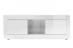 Miliboo Meuble Tv Design-Meuble TV design blanc laqué L180 cm LATTE