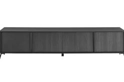 Miliboo Meuble Tv Design-Meuble TV design finition bois noir mat L205 cm NEMA