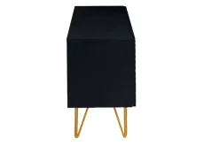 Miliboo Meuble Tv Design-Meuble TV design noir et métal doré L140 cm OZEN