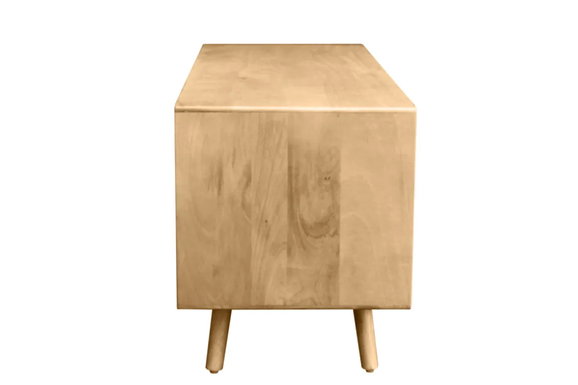 Miliboo Meuble Tv Design-Meuble TV en bois manguier massif et cannage rotin L110 cm ACANGE