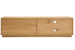 Miliboo Meuble Tv Design-Meuble TV finition bois clair chêne 2 tiroirs L160 cm MADERO