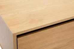 Miliboo Meuble Tv Design-Meuble TV finition bois clair chêne 2 tiroirs L160 cm ARAGON