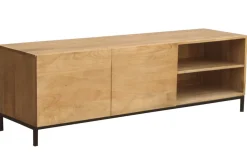 Miliboo Meuble Tv Design-Meuble TV industriel en bois manguier massif et métal L145 cm YPSTER