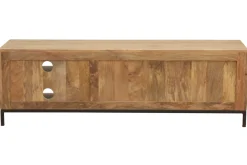 Miliboo Meuble Tv Design-Meuble TV industriel en bois manguier massif et métal L145 cm YPSTER