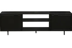Miliboo Meuble Tv Design-Meuble TV industriel métal noir 2 portes L150 cm KARL