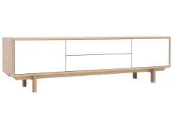 Miliboo Meuble Tv Design-Meuble TV scandinave bois et blanc L180 cm SID