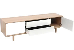 Miliboo Meuble Tv Design-Meuble TV scandinave bois et blanc L180 cm SID