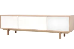 Miliboo Meuble Tv Design-Meuble TV scandinave bois et blanc L180 cm SID