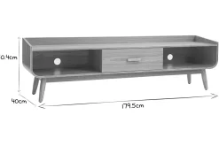 Miliboo Meuble Tv Design-Meuble TV scandinave en bois clair L180 cm HALLEN