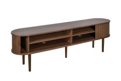 Miliboo Meuble Tv Design-Meuble TV vintage bois foncé noyer avec rangements 2 portes coulissantes L180 cm EPIC