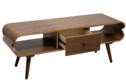 Miliboo Meuble Tv Design-Meuble TV vintage en bois foncé avec rangements L132 cm TAKLA