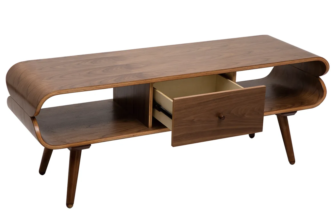 Miliboo Meuble Tv Design-Meuble TV vintage en bois foncé avec rangements L132 cm TAKLA