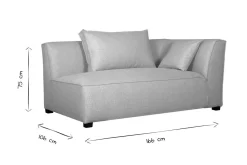 Miliboo Canapé D'angle|Voir Tous Les Canapés-Module d'angle droit pour canapé en tissu beige naturel PLURIEL