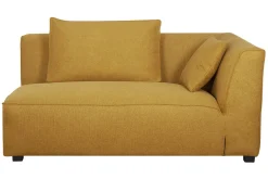Miliboo Canapé D'angle|Voir Tous Les Canapés-Module d'angle droit pour canapé en tissu jaune cumin PLURIEL