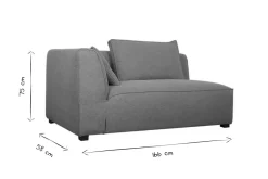 Miliboo Canapé D'angle|Voir Tous Les Canapés-Module d'angle droit pour canapé en tissu jaune cumin PLURIEL