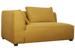 Miliboo Canapé D'angle|Voir Tous Les Canapés-Module d'angle gauche pour canapé en tissu jaune cumin PLURIEL