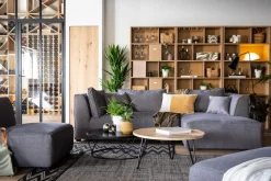 Miliboo Canapé D'angle|Voir Tous Les Canapés-Module d'angle gauche pour canapé en tissu gris anthracite PLURIEL