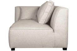 Miliboo Canapé Design|Canapé D'angle-Module d'angle gauche pour canapé en tissu beige naturel PLURIEL