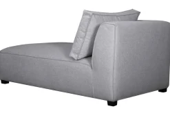 Miliboo Canapé D'angle|Voir Tous Les Canapés-Méridienne angle gauche en tissu gris clair PLURIEL