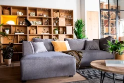 Miliboo Canapé D'angle|Voir Tous Les Canapés-Méridienne angle gauche en tissu gris clair PLURIEL