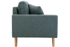 Miliboo Canapé Design|Voir Tous Les Canapés-Méridienne scandinave en tissu vert de gris et bois clair massif L190 cm BERTILLE