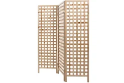 Miliboo Paravent-Paravent en bois clair motif ajouré 3 vantaux L133 cm AKKIKO