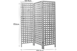Miliboo Paravent-Paravent en bois clair motif ajouré 3 vantaux L133 cm AKKIKO