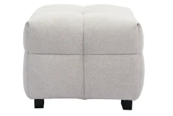 Miliboo Pouf|Pouf-Pouf repose-pieds design en tissu effet velours texturé beige CORTO