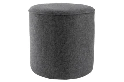 Miliboo Pouf|Pouf-Pouf rond en tissu gris anthracite D40 cm COQ